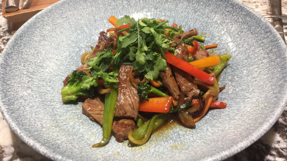Wok pollo/ternera